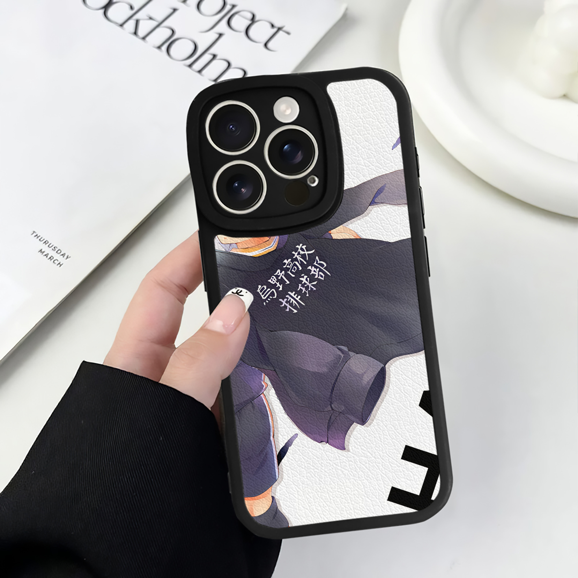 （画像用） ハイキュー!! Haikyu!! 【iPhone 16シリーズ対応】シリコンスマホケース（レザー調） 材質：シリコン